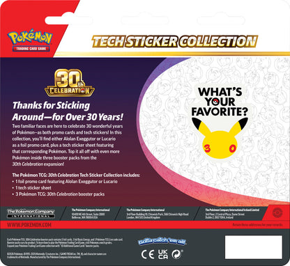 Pokemon - TCG - 30th Celebration Tech Sticker Collection